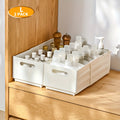 Compact 2/3pcs Stackable Storage Drawer – smooth-access cabinet organization, 2 3pcs Expandable White Foldable Stackable Plastic Bin - Adjustable Shelf Baskets Storage Containers, designed for American homes, daily convenience and practical gifting