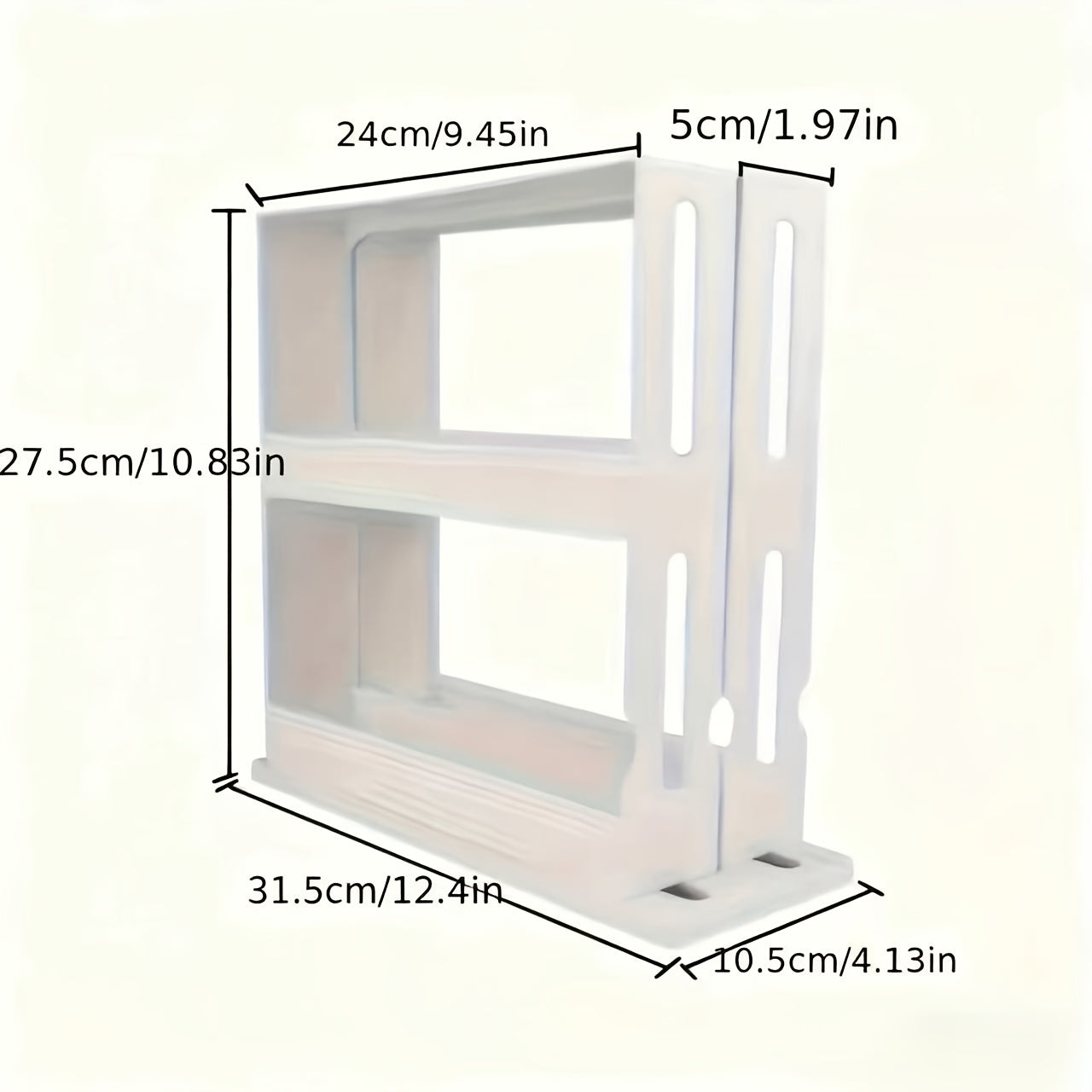 Compact 2-Tier Rotating Spice Organizer - High Capacity, Versatile Storage for Kitchen, Bathroom, And Home Office - Ideal for Storing Condiments, Ingredients, And Medications, As Well As Food Items And Cabinet Organization, Standing Shelf