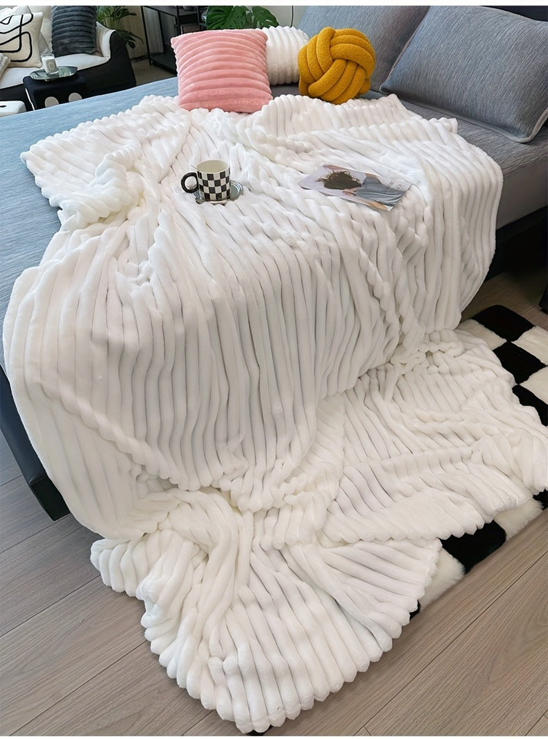 Space-Saving Cozy Home Textile Accent – comfortable everyday home styling, Ultra-Soft Thick Fleece Blanket Multi-Color 3D Faux Rabbit Fur Double-Sided Ideal for All Seasons, designed for American homes, daily convenience and practical gifting