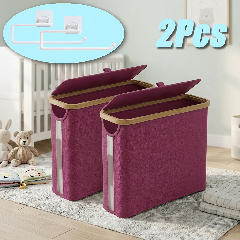 Home Organizer – 1 2pcs Lightweight Foldable Bamboo Border Storage Organizer Water-resistant