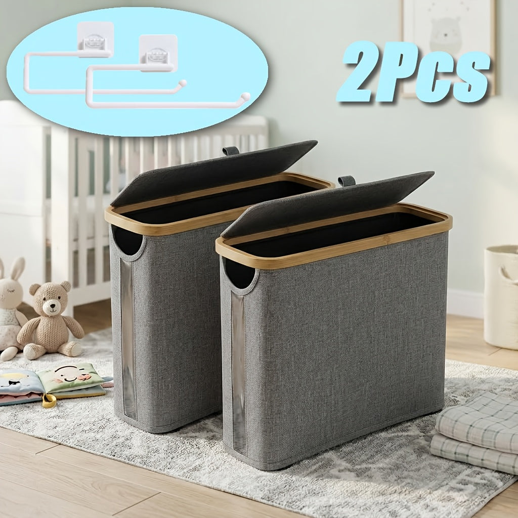Home Organizer – 1 2pcs Lightweight Foldable Bamboo Border Storage Organizer Water-resistant