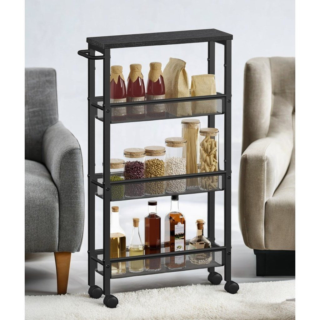 Easy-Access Reusable Drinkware Set – easy-access beverage storage, 4-Tier Metal Kitchen Shelf With 360 Swivel Wheels 29 99 H x15 99 W, designed for American homes, daily convenience and practical gifting
