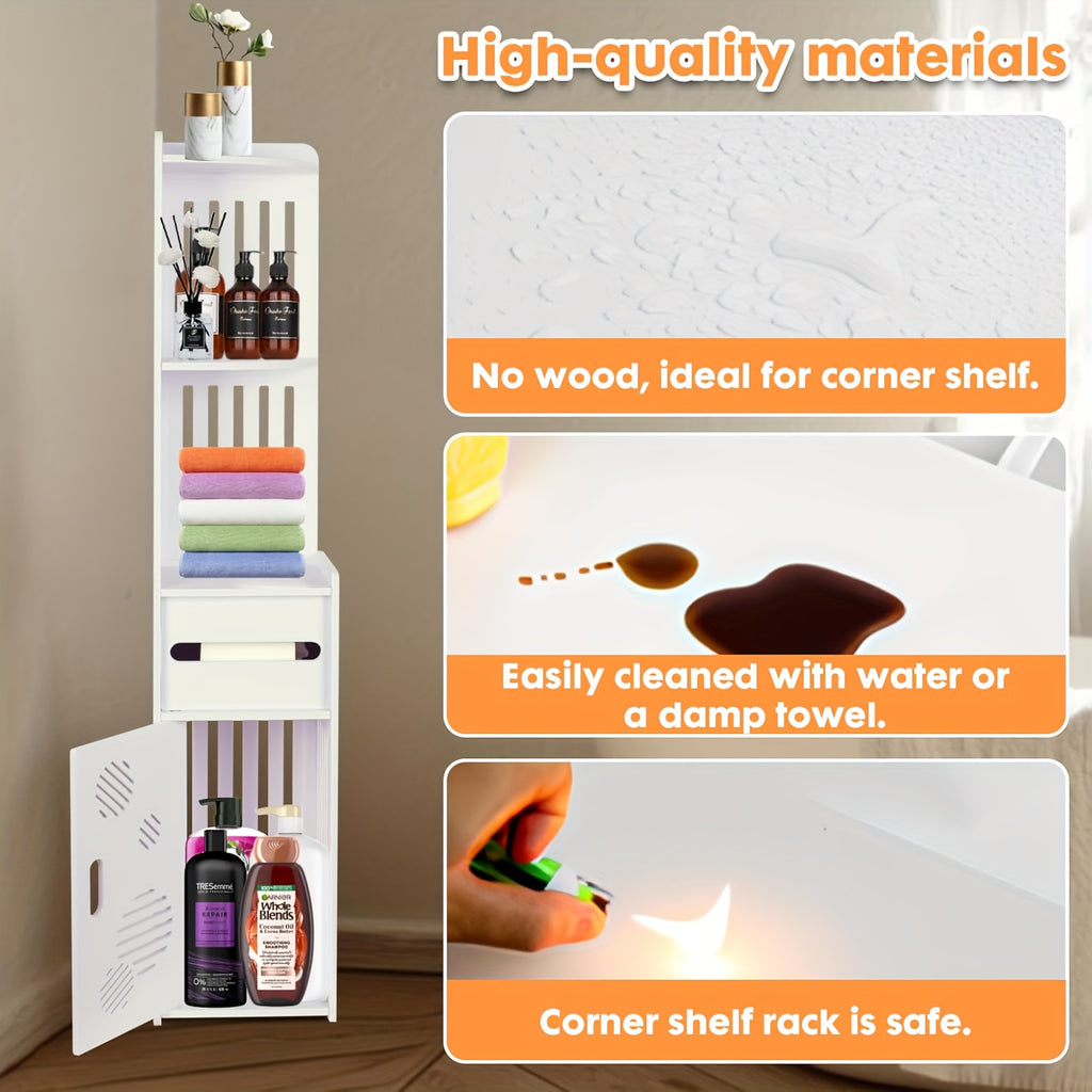 Smart 1pc Home Storage Organizer – space-saving everyday organization, 1pc Large Capacity Bathroom Organizer Toilet Paper Holder Tiered Organizer with Tissue Box And, designed for American homes, daily convenience and practical gifting