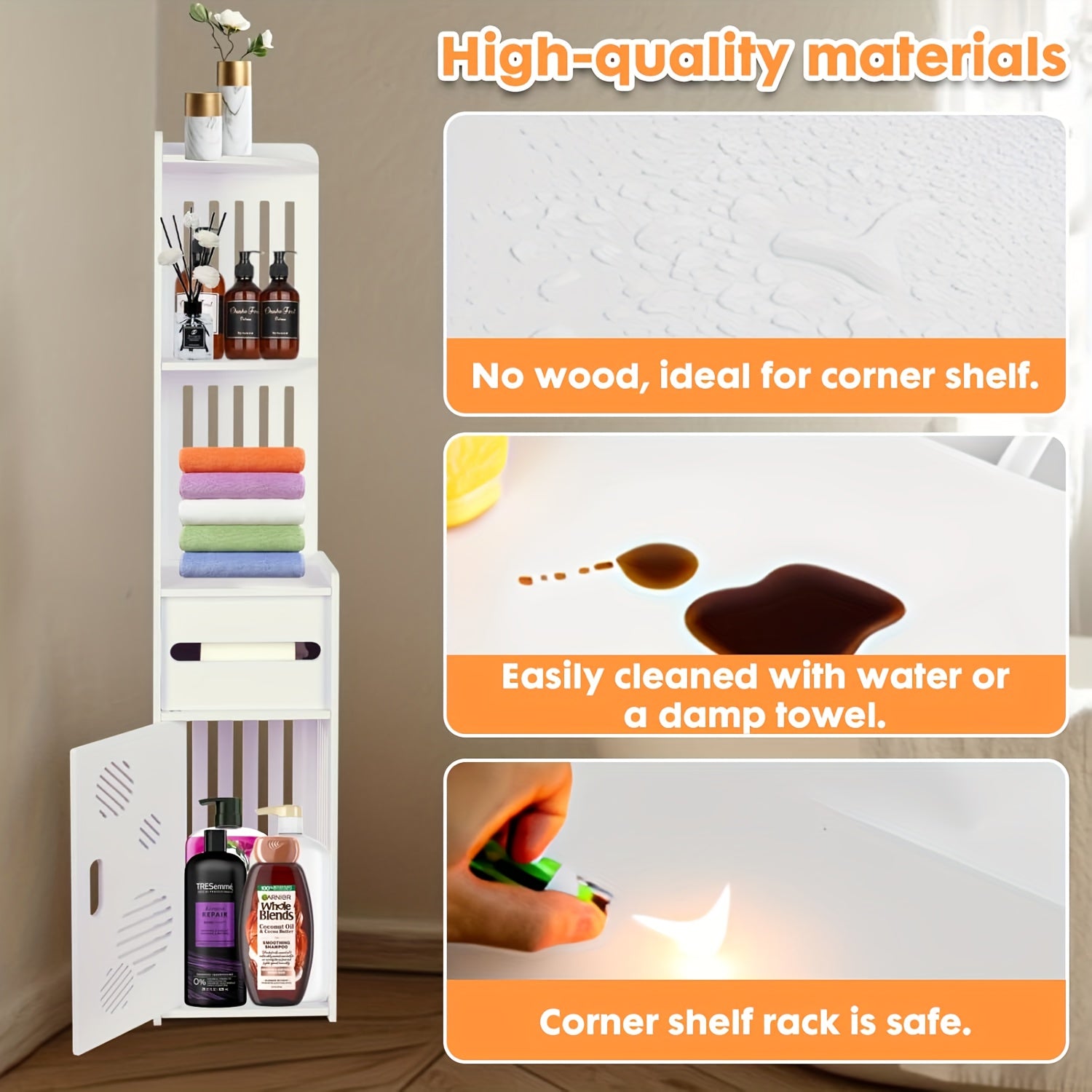 Smart 1pc Home Storage Organizer – space-saving everyday organization, 1pc Large Capacity Bathroom Organizer Toilet Paper Holder Tiered Organizer with Tissue Box And, designed for American homes, daily convenience and practical gifting