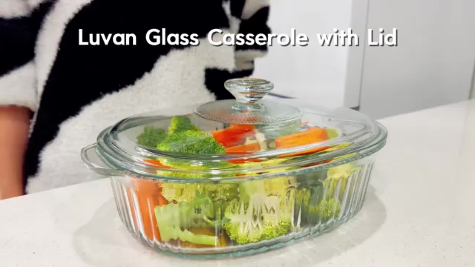 Premium 50oz Kitchen Baking Dish Set – oven-ready cooking and serving, Oval Glass Casserole Dish with Lid Set - 50oz 85oz Oven Microwave Safe Perfect, designed for American homes, daily convenience and practical gifting