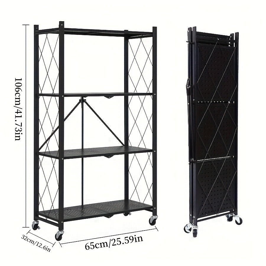 Storage Rack – 3 4 5-Tier Unassembled Storage Rack Equipped with Wheeled Multi-Layer Storage