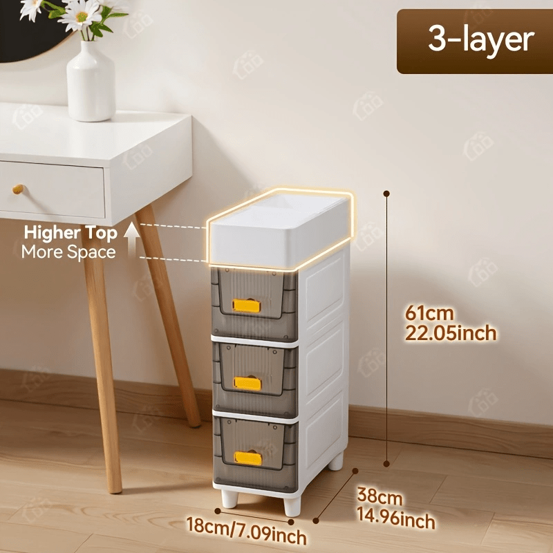 Compact Pull-Out Cabinet Organizer – smooth-access cabinet organization, Deluxe Slim Storage Cabinet with Drawers - Durable Waterproof PP Material Multi-Purpose Organizer with, designed for American homes, daily convenience and practical gifting