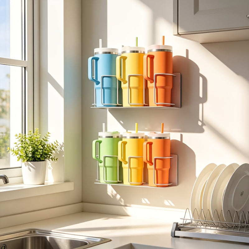 Storage Rack – Three-tier Fridge Cup Storage Rack - Suitable For Cups, Glasses And Water Bottles.