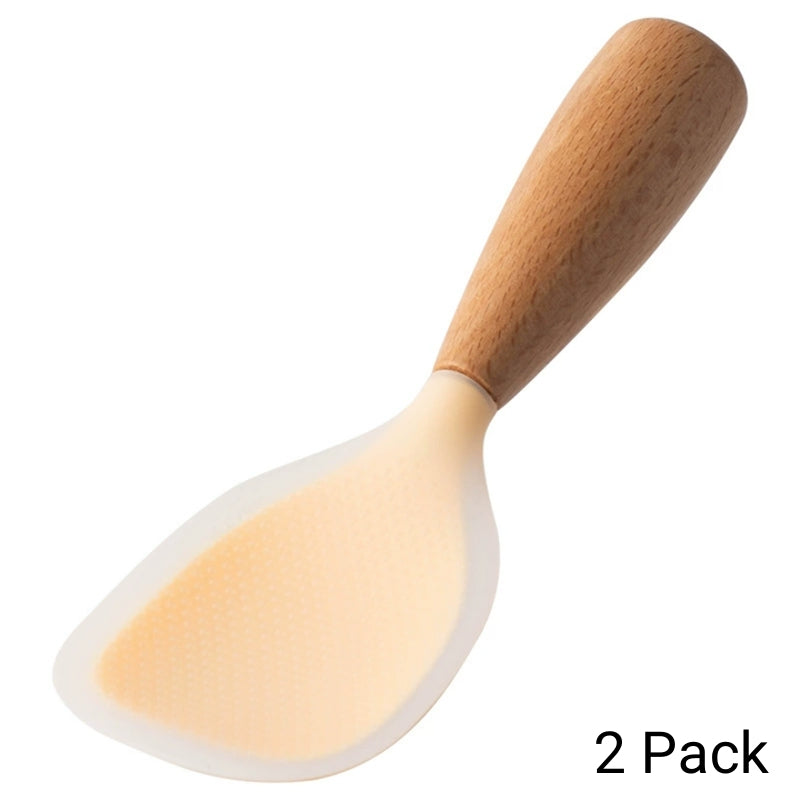 Easy-Access 2 Pack Kitchen Cookware Set – versatile meal preparation, 2 Pack Silicone Rice Potato Server with Wooden Handle - Durable Heat-Resistant Kitchen Spoon, designed for American homes, daily convenience and practical gifting