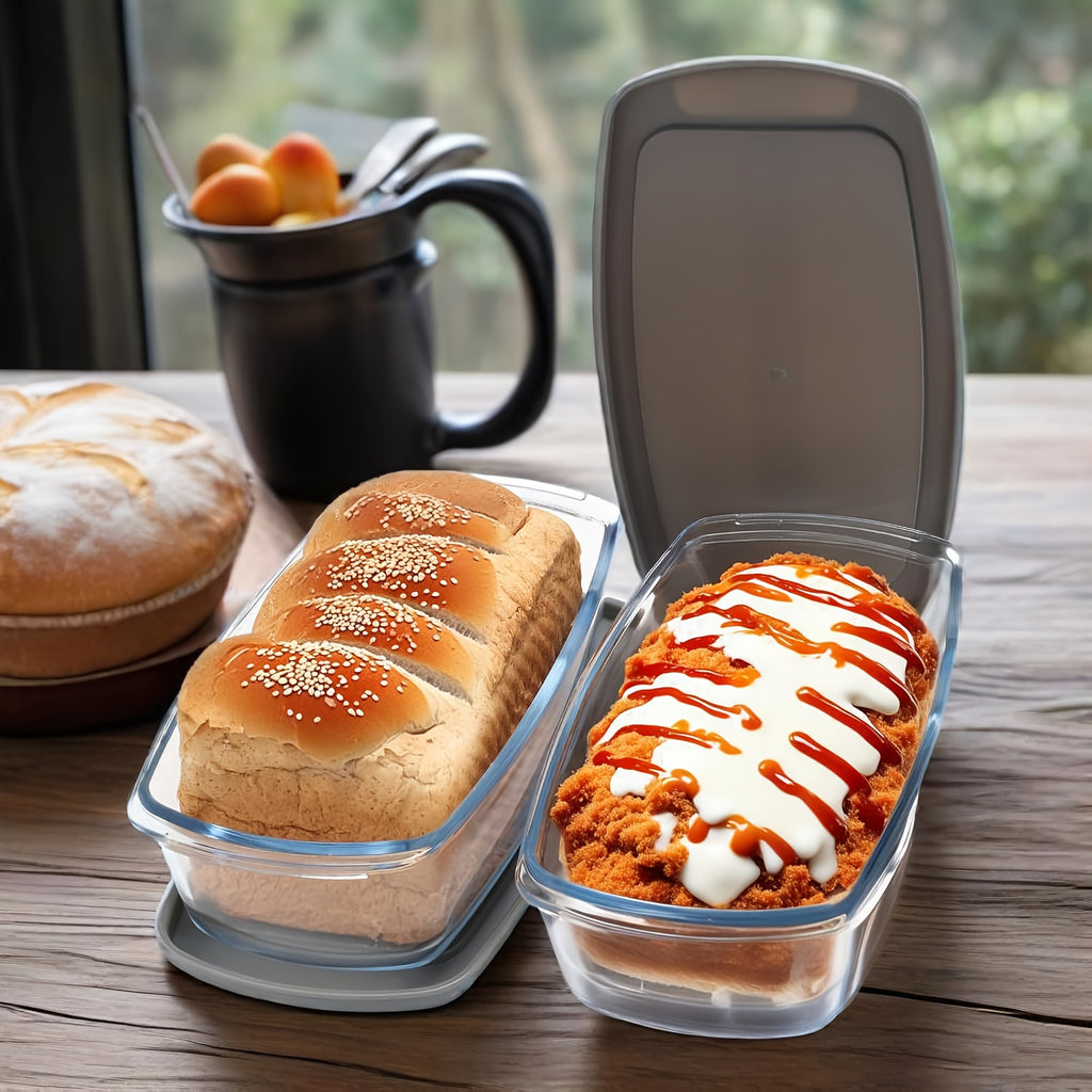 Easy-Access 4pcs Kitchen Baking Dish Set – oven-ready cooking and serving, 4pcs Glass Loaf Pan Set with Lids - Stackable 1 9 QT 62oz Glass, designed for American homes, daily convenience and practical gifting