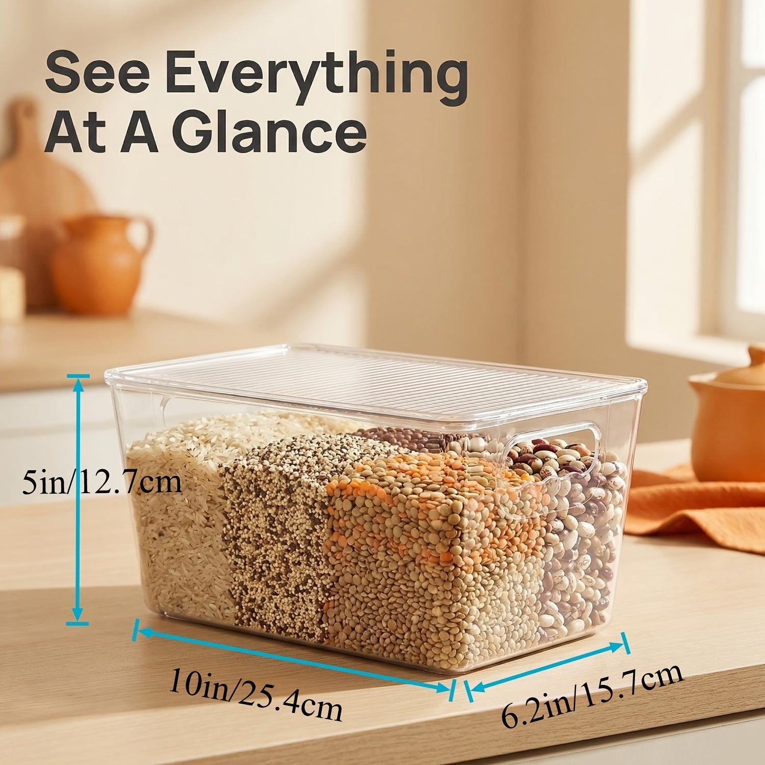 Easy-Access 6 Pack Refrigerator Storage Organizer – easy-access fridge organization, Stackable Storage Bins 6 Pack Clear Stackable Storage Bins With Lids Medium Plastic Containers, designed for American homes, daily convenience and practical gifting