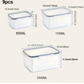 Kitchen Essential – 9pcs BPA-Free Immune Plastic Food Storage Container Set with Drain Basket and Lids - Leakproof, Fridge-Safe, Reusable Multi-Purpose Kitchen Organizer for Fruits, Vegetabl