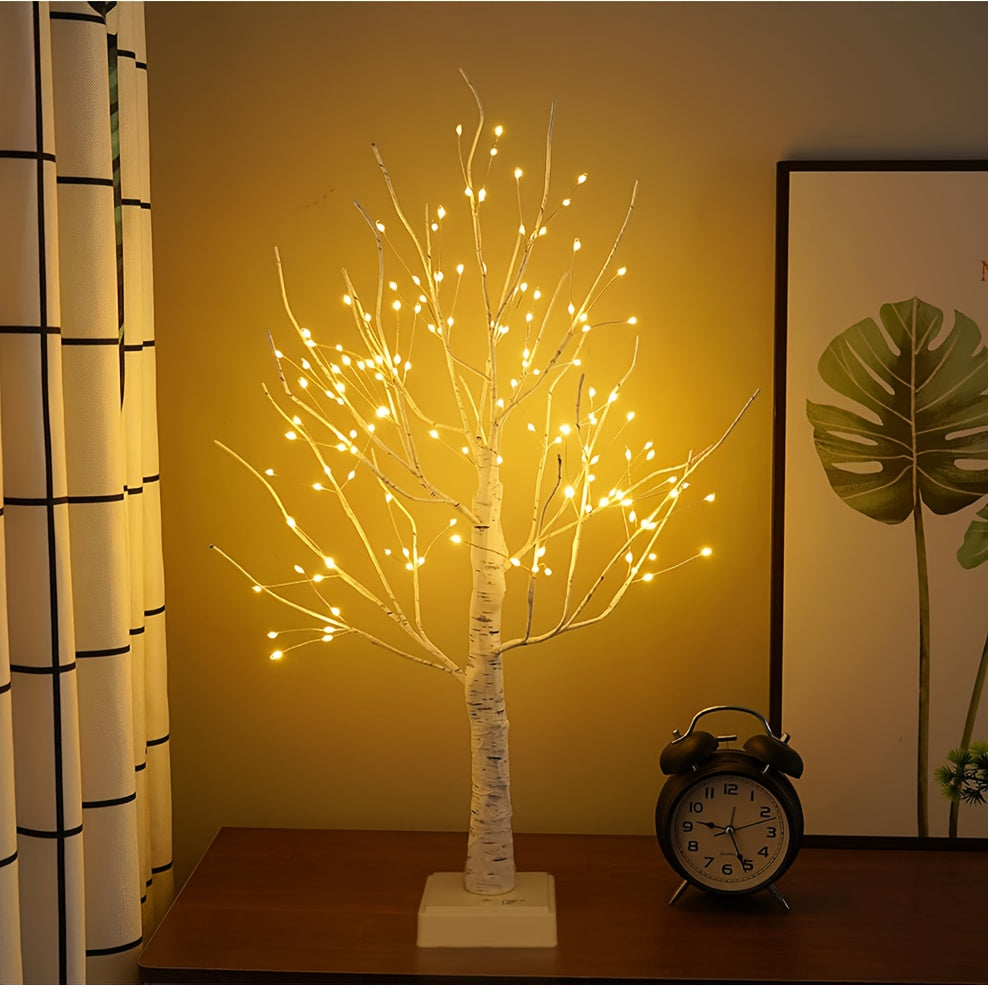 6ft/5ft/3ft/2ft Simulated Birch Tree Lights, Landscape Trees, USB Eight-function LED Lights, Suitable for Garden, Stairs, Railing Decorations, Christmas Decorations, Wedding And Holiday Decoration Lights,, IP44