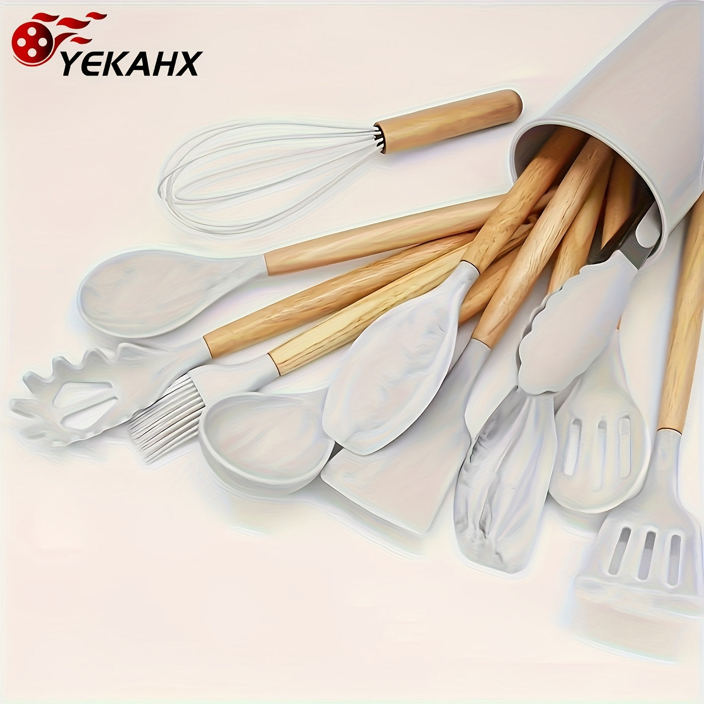 Easy-Access 12pcs Kitchen Baking Dish Set – oven-ready cooking and serving, 12pcs Silicone Kitchen Utensil Set with Wooden Handles - Non-Stick High Heat Resistant Easy, designed for American homes, daily convenience and practical gifting