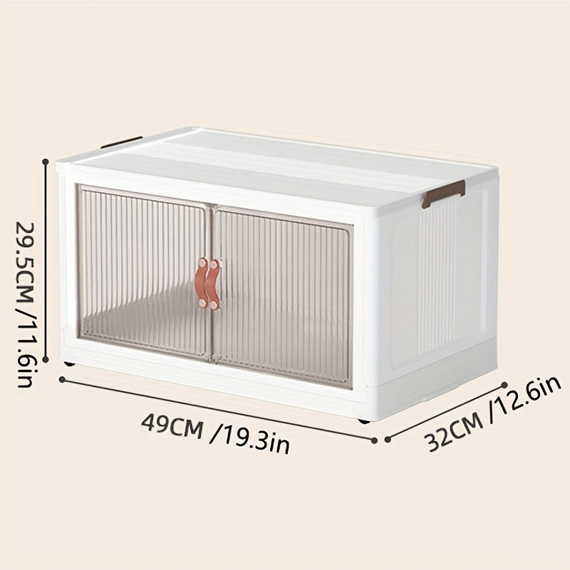Premium 3pcs Stackable Storage Drawer – smooth-access cabinet organization, Bin with Drawers Stackable Storage Bins with Wheels Open Front Foldable Design for Home, designed for American homes, daily convenience and practical gifting