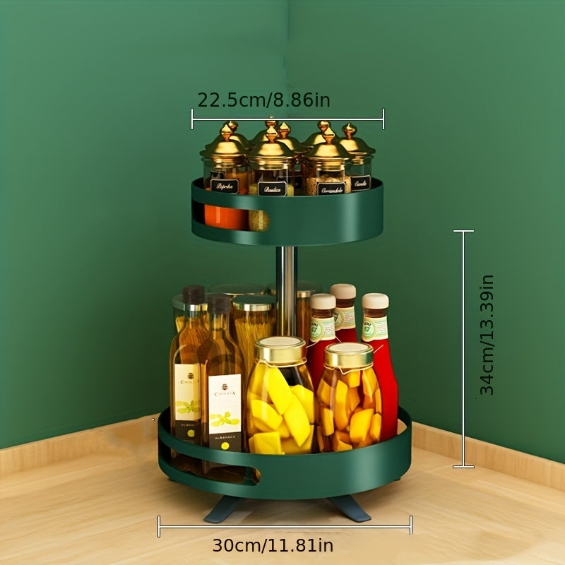 Kitchen Essential – A Circular Storage Rack for Spices, Suitable for The Kitchen, Bathroom, And Living Room for Modern US Homes, easy meal prep and organization, Versatile Everyday Use and T