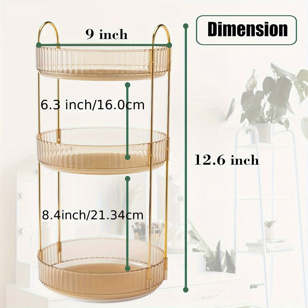 Modern 3Tier Home Storage Organizer – space-saving everyday organization, 3Tier Height Adjustable Seasoning Organizer Lazy Rotating Turntable Spice Organization for Table Top Pantry, designed for American homes, daily convenience and practical giftin