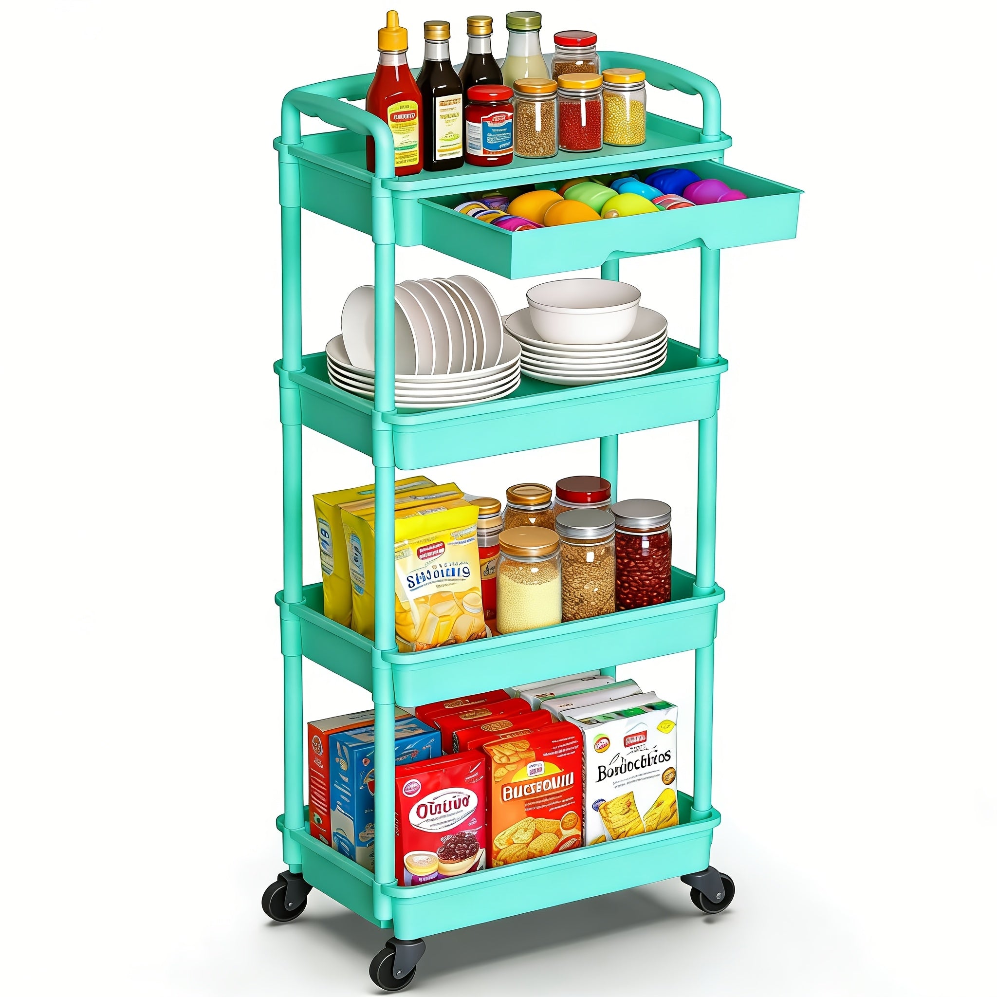 Home Organizer – Easy-Access 3/4 Tier Refrigerator Bottle Organizer – easy-access beverage storage,