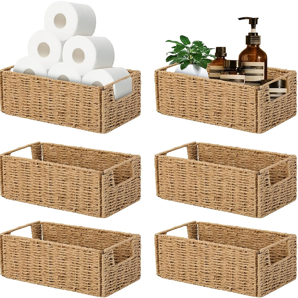 Premium 1/2/4 Pack Adjustable Home Storage Rack – durable multi-purpose storage, 1 2 4 Pack Boho Style Paper Rope Storage Baskets - Open-Top Woven Organizer, designed for American homes, daily convenience and practical gifting