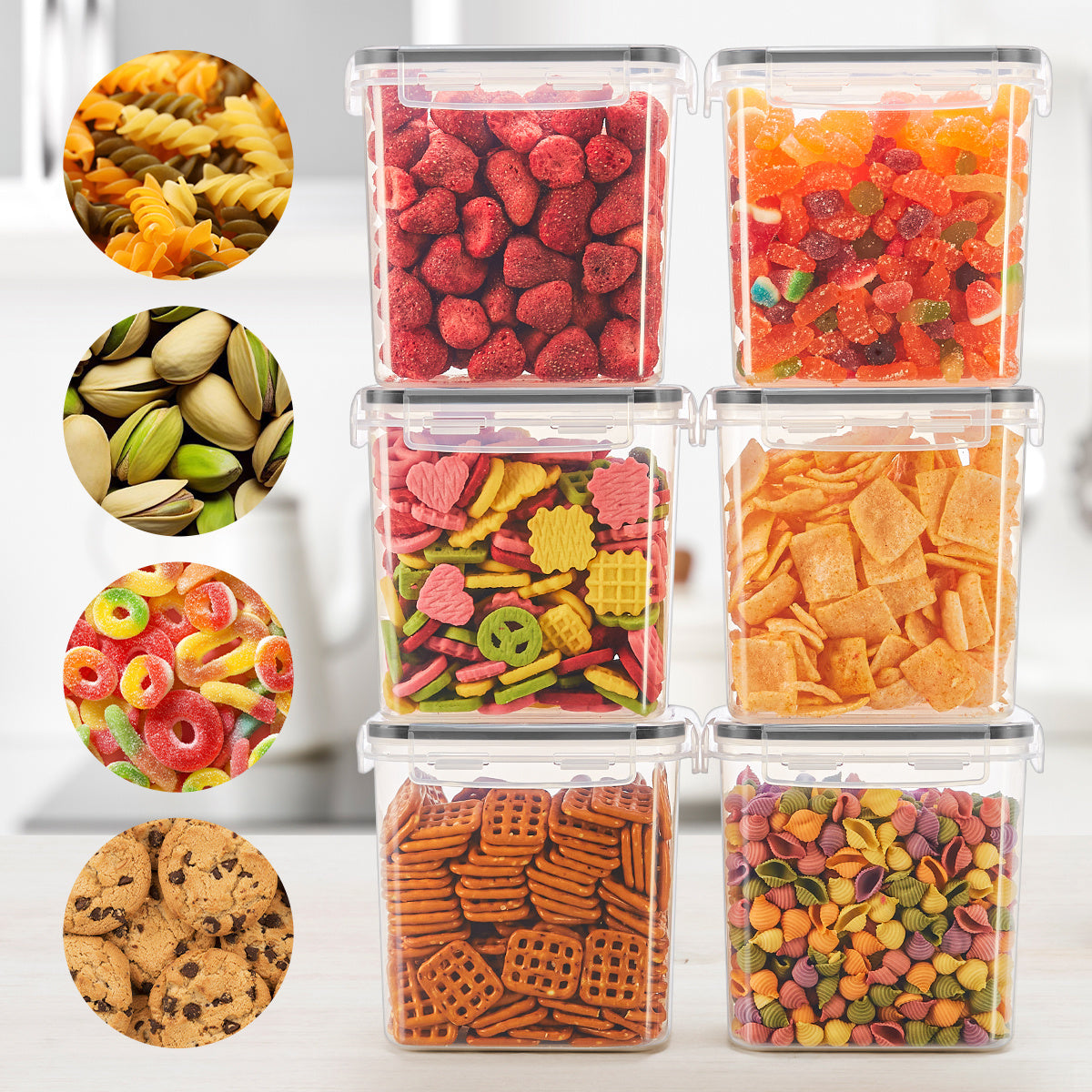 Smart 30/48/72Pcs Airtight Food Storage Containers – leak-resistant reusable meal prep, Lid-Sealed Food Storage 30 48 72Pcs Lid-Sealed Food Storage Containers Fresh-Keeping Boxes Pasta Storage, designed for American homes, daily convenience and pract