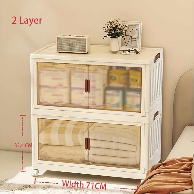 Storage Bins – 1 2 3 4 5Layer Extra Large Storage Cabinet Multi-tier Foldable Storage Box with