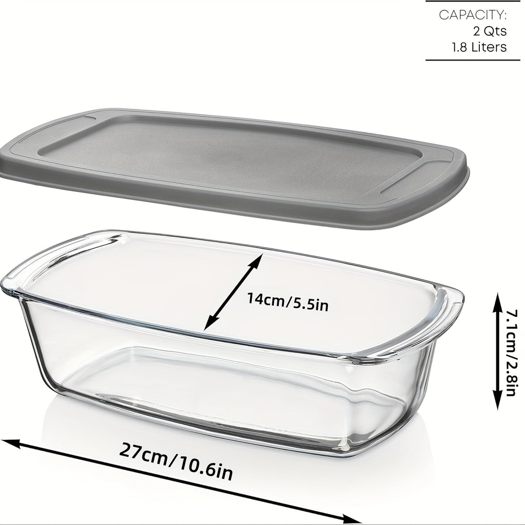 Premium 87oz Kitchen Baking Dish Set – oven-ready cooking and serving, Single Double Pack Bread Baking Pan Large Capacity Glass Baking Dish with Lid 60, designed for American homes, daily convenience and practical gifting
