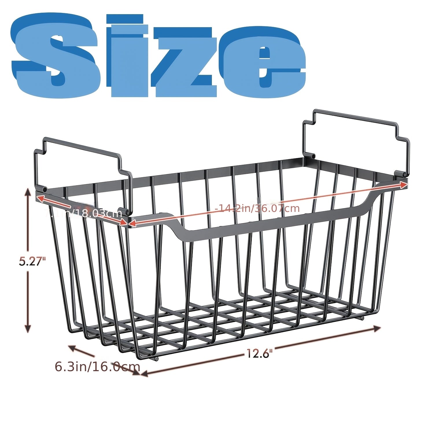 Stackable Freezer Organizer Bins with Foldable Handle - Efficient Refrigerator Storage Rack for Improved Space Utilization & Easy Access - Durable Design for Chest Freezer, Not Just for Freezers