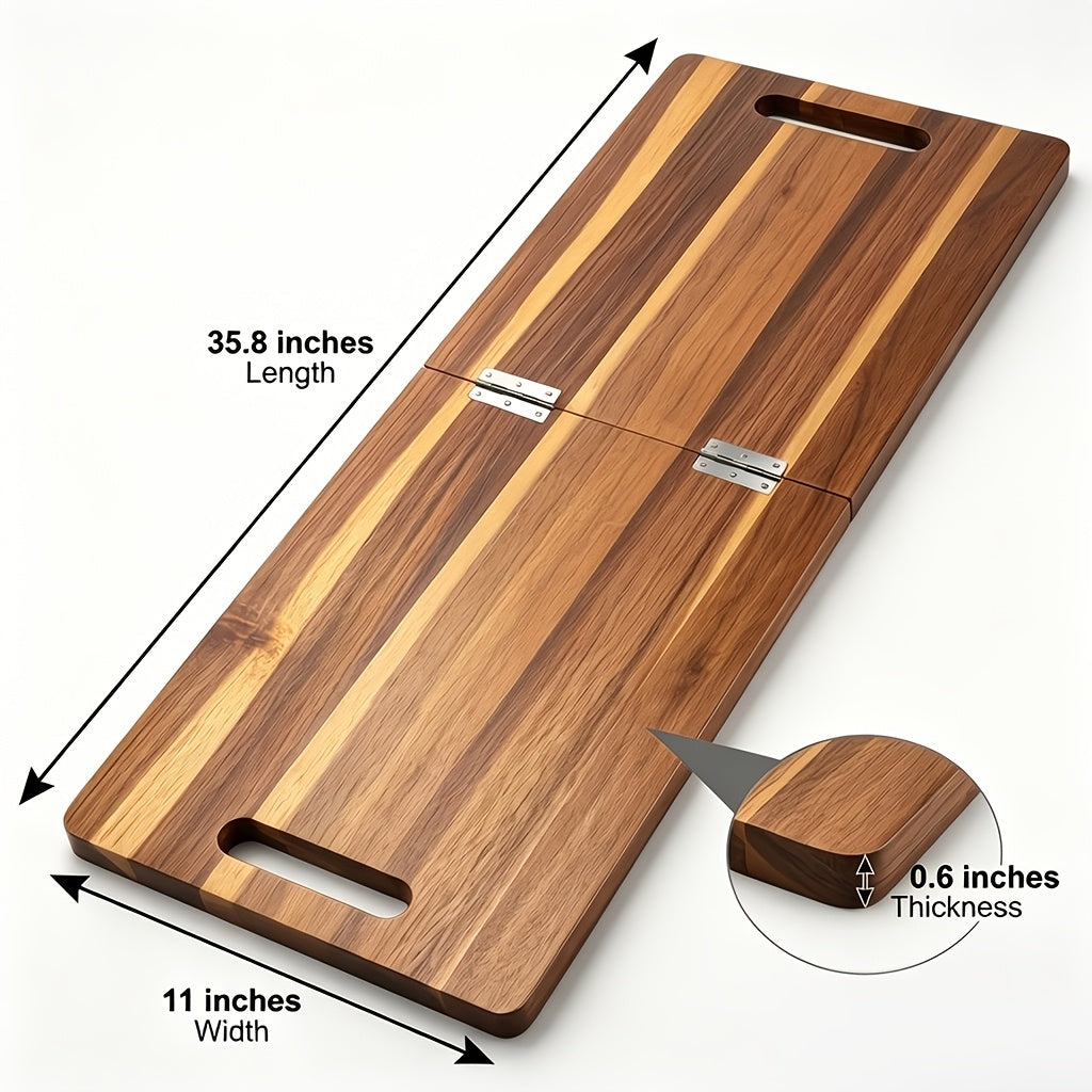 Heavy-Duty Home Storage Organizer – space-saving everyday organization, Extra Large Acacia Wood Charcuterie Board with Handles - Extra Large Foldable Serving Tray, designed for American homes, daily convenience and practical gifting