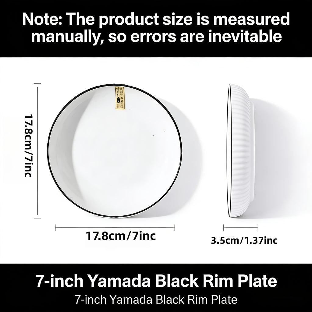 Modern 6pcs Kitchen Cookware Set – versatile meal preparation, 6pcs 7-Inch Round Ceramic Plates Suitable for Pasta Salad Sushi Desserts - Elegant White, designed for American homes, daily convenience and practical gifting