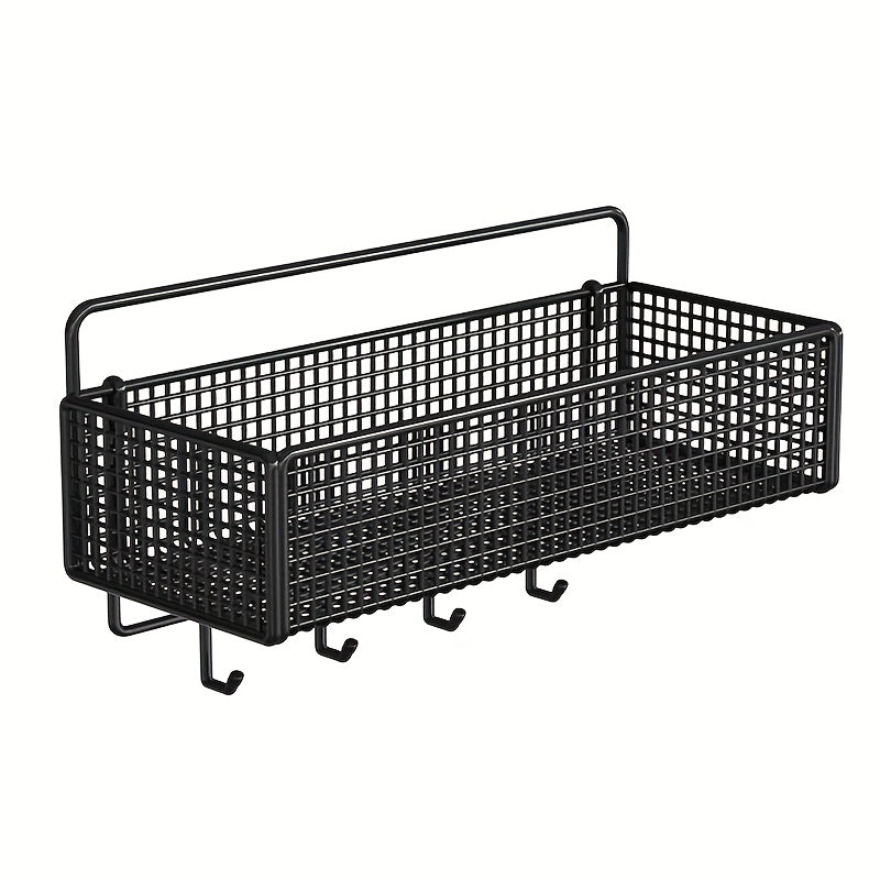 2pcs Easy Installation Metal Bathroom Shelf - No Drill Wall Mounted Organizer for Bathrooms, Balconies And Washrooms