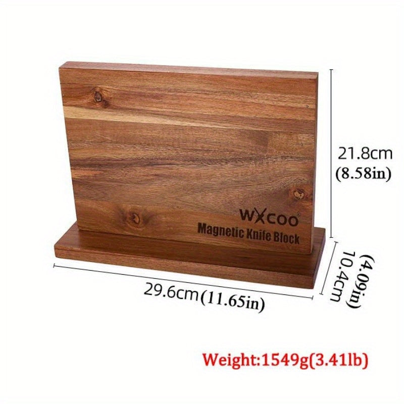 Easy-Access 1pc Adjustable Home Storage Rack – durable multi-purpose storage, 1pc Home Kitchen Double-sided Wooden Magnetic Stands Holder Rack Magnetic Knife Block with Strong, designed for American homes, daily convenience and practical gifting