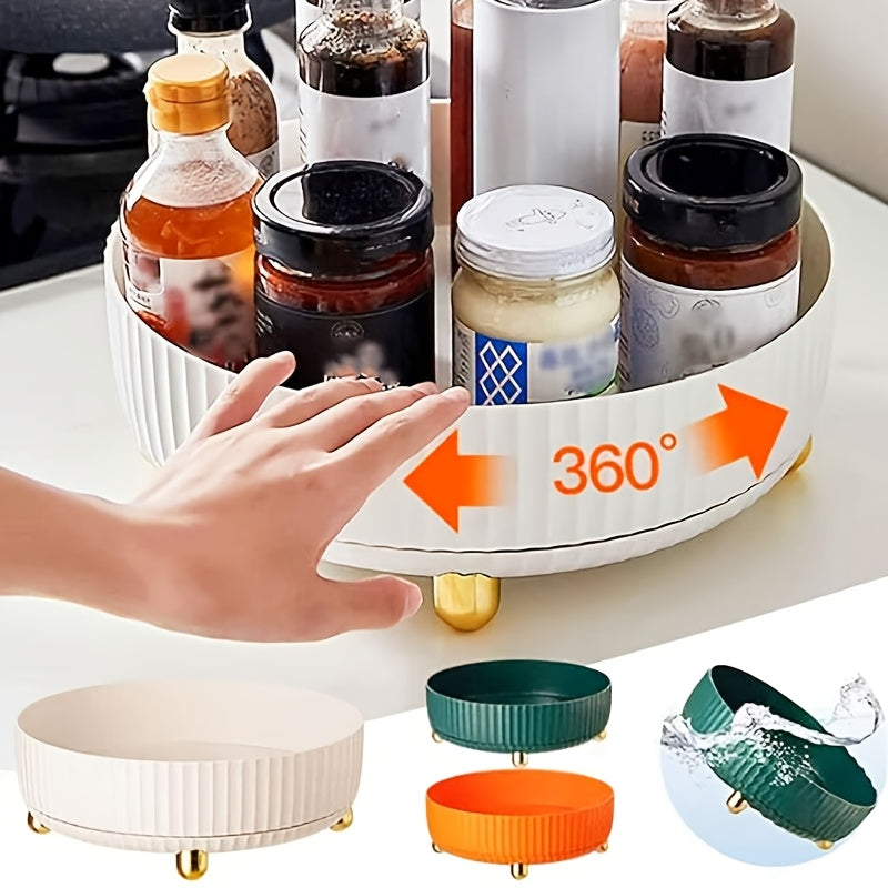 Space-Saving 1/2pcs Adjustable Home Storage Rack – durable multi-purpose storage, 1 2pcs 360 Rotating Kitchen Countertop Seasoning Storage Rack Cosmetic Desktop Storage Lotion Display, designed for American homes, daily convenience and practical gift