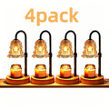 2-Pack Candle Warmer Lamp, Candleholders, LED Light With Dimmer And Wood Base, Height And Brightness Adjustable Wax Warming Lamps, House Warming Gifts New Home Decor, New Year And Valentine'S Day Gift, For Wife Mom Lovers Friends [Bulb Not Included]