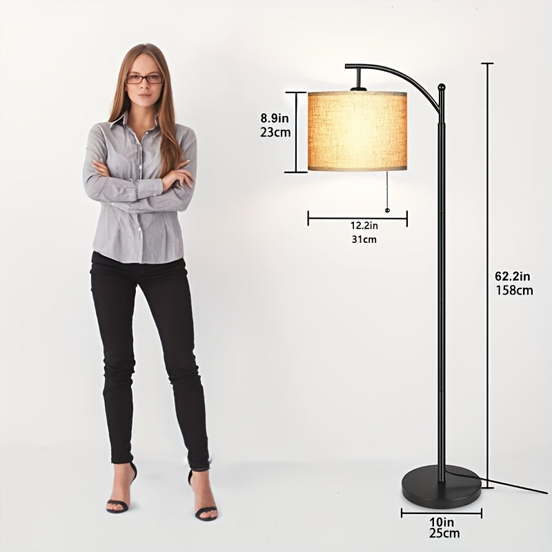 Space-Saving Decorative Home Lighting – warm functional room lighting, Modern Arc Floor Lamp for Living Room Bedroom Office Bright Lighting And Soft White, designed for American homes, daily convenience and practical gifting