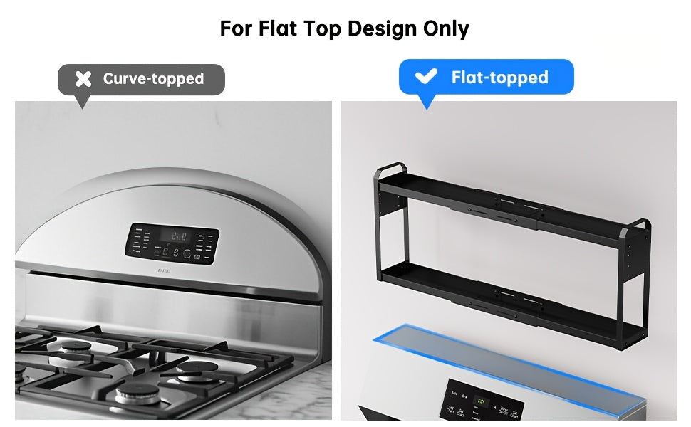 Heavy-Duty Adjustable Home Storage Rack – durable multi-purpose storage, Heavy-Duty Magnetic Over The Stove Shelf Shelf - 2-Tier Expandable Length Carbon Powder-Coated Suitable, designed for American homes, daily convenience and practical gifting