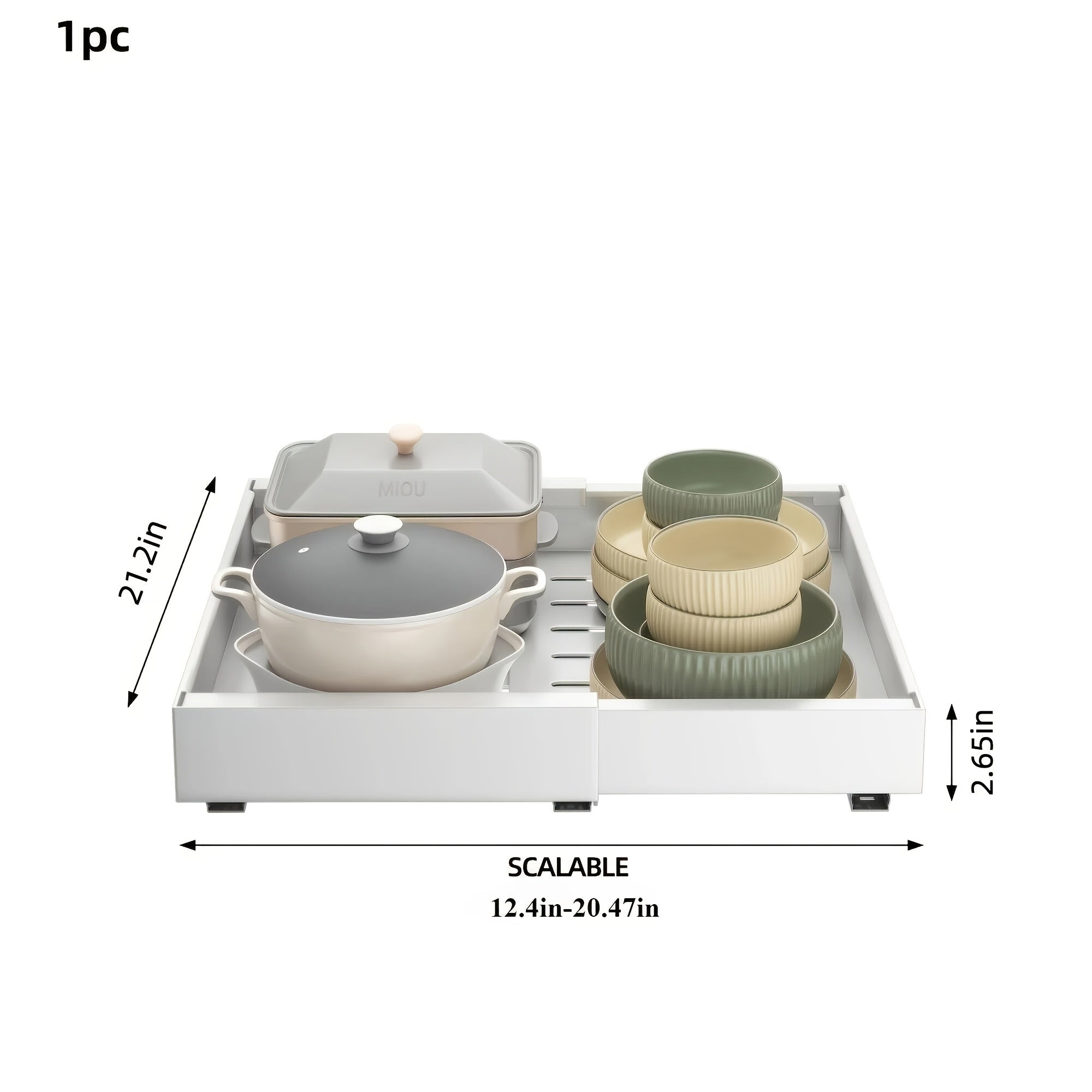 Home Organizer – versatile meal preparation, 1pc 2pcs Adjustable Pull-Out Cabinet Organizer Expands