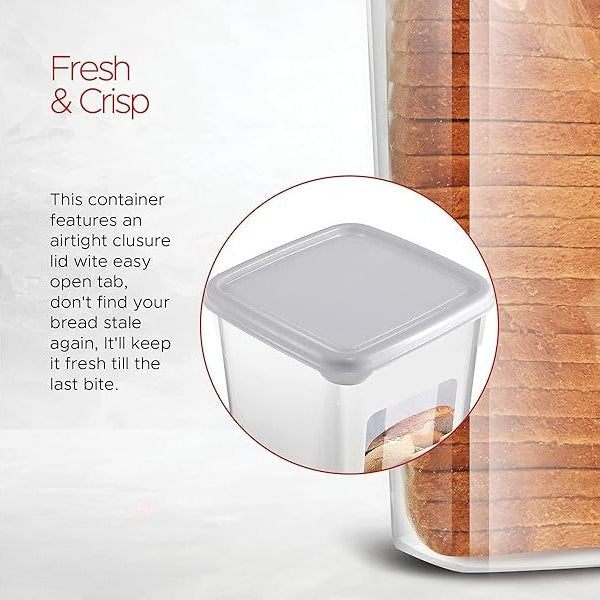 Premium Countertop Bread Storage Box – fresh-bread countertop organization, Plastic Bread Box with Top Lid - Freezer-Safe Rectangular Bread Storage Container with Reliable, designed for American homes, daily convenience and practical gifting
