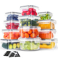 Kitchen Essential – [Airtight Food Storage] 50/48/24/12 Pcs Airtight Food Storage Containers. Plastic Refrigerator Storage Containers for Meal Prep, Vegetables & Fruits. Kitchen Storage, wit