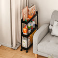 Space-Saving Adjustable Home Storage Rack – durable multi-purpose storage, 3 4 Rolling Storage Racks Office Storage Mobile Racks Mobile Storage Rack with Wheels, designed for American homes, daily convenience and practical gifting