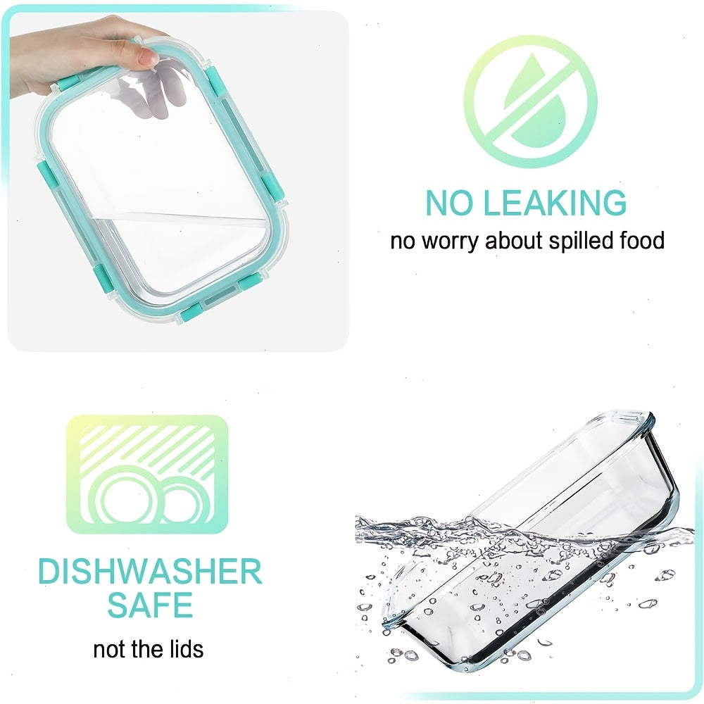 4/8pcs Class Food Storage Containers, Meal Prep, Airtight Bento Boxes with Leak-Proof Locking Lids, Microwave, Lunch Box, Oven, Freezer, And Dishwasher Safe