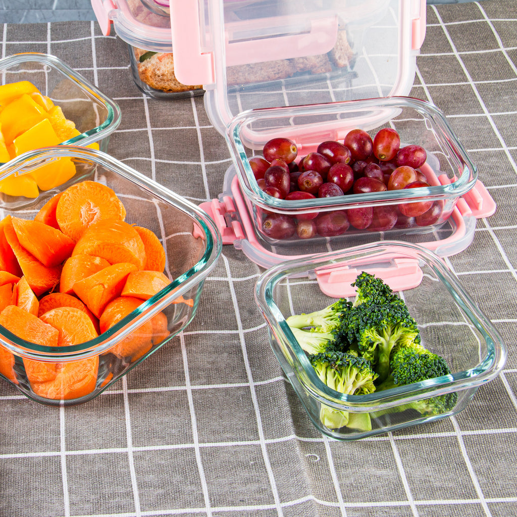 Easy-Access 12pcs Glass Meal Prep Container Set – leak-resistant reusable meal prep, 12pcs Glass Food Storage Containers with Lids Meal Prep Pantry Kitchen Storage Containers for, designed for American homes, daily convenience and practical gifting