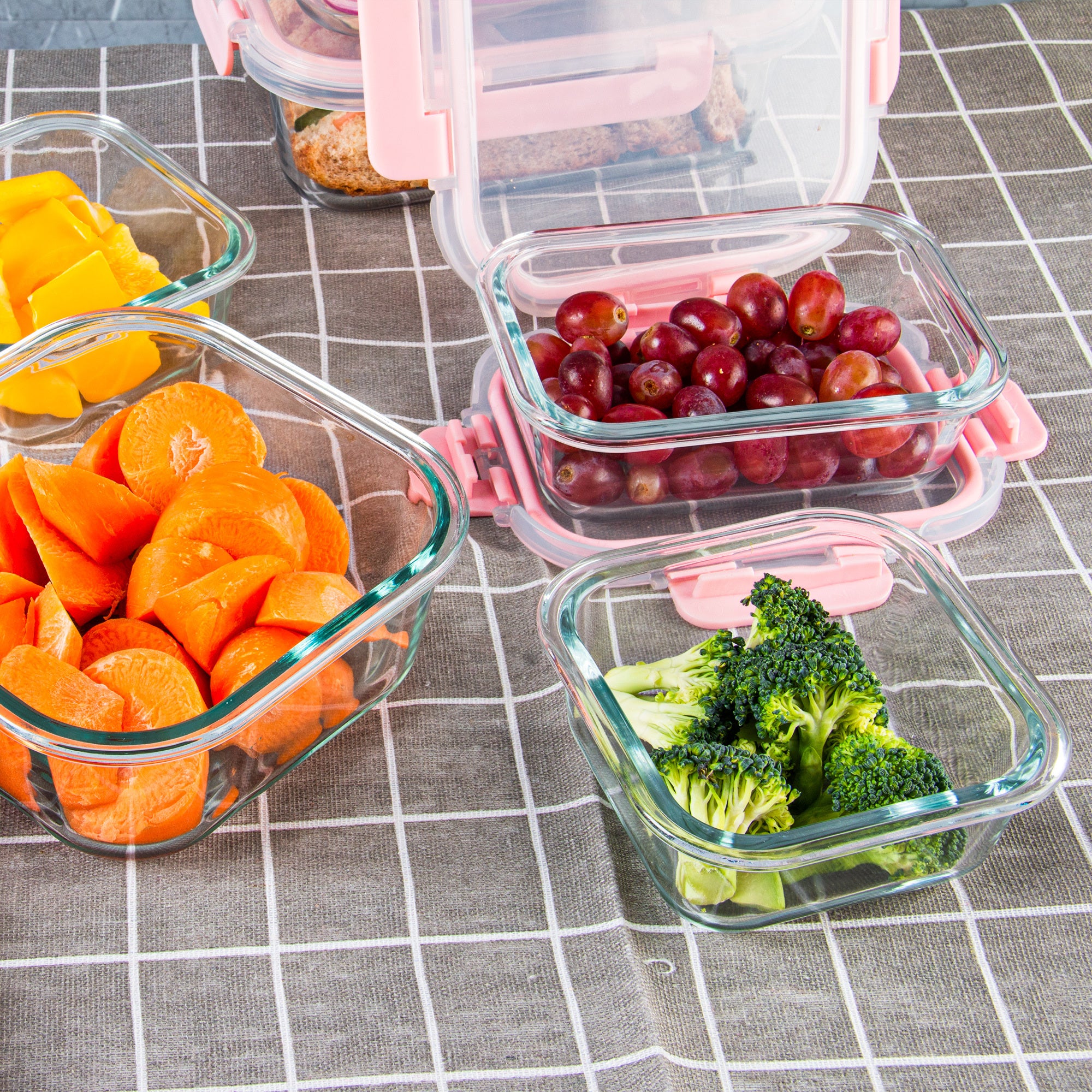 Easy-Access 12pcs Glass Meal Prep Container Set – leak-resistant reusable meal prep, 12pcs Glass Food Storage Containers with Lids Meal Prep Pantry Kitchen Storage Containers for, designed for American homes, daily convenience and practical gifting