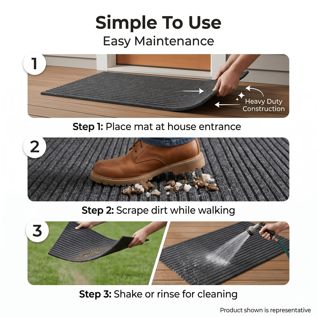 Soft Area Rug – 1pc Striped Floor Mat, Non Slip Floor Mat, Outdoor EntranceDoormat, Entryway Mat, Front Porch Doormat, And Dust Removal Mat, Entryway Wear-Resistant Foot Mat Freely Cut Carpe