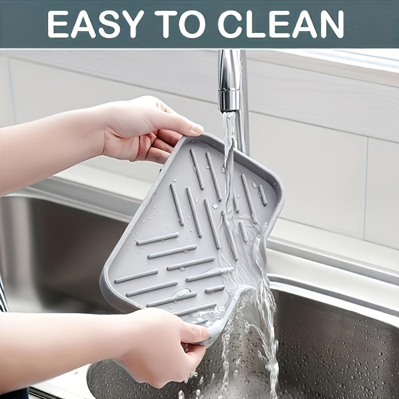 Soap Tray Rack, Sponge Drainage Mat, Tableware Drying Mat, Kitchen Draining Mat, Countertop Organizer, Sink Storage Rack, Chopsticks And Bowls Draining Rack, Kitchen And Bathroom Storage Tray