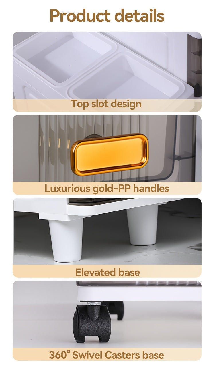 Compact Pull-Out Cabinet Organizer – smooth-access cabinet organization, Deluxe Slim Storage Cabinet with Drawers - Durable Waterproof PP Material Multi-Purpose Organizer with, designed for American homes, daily convenience and practical gifting