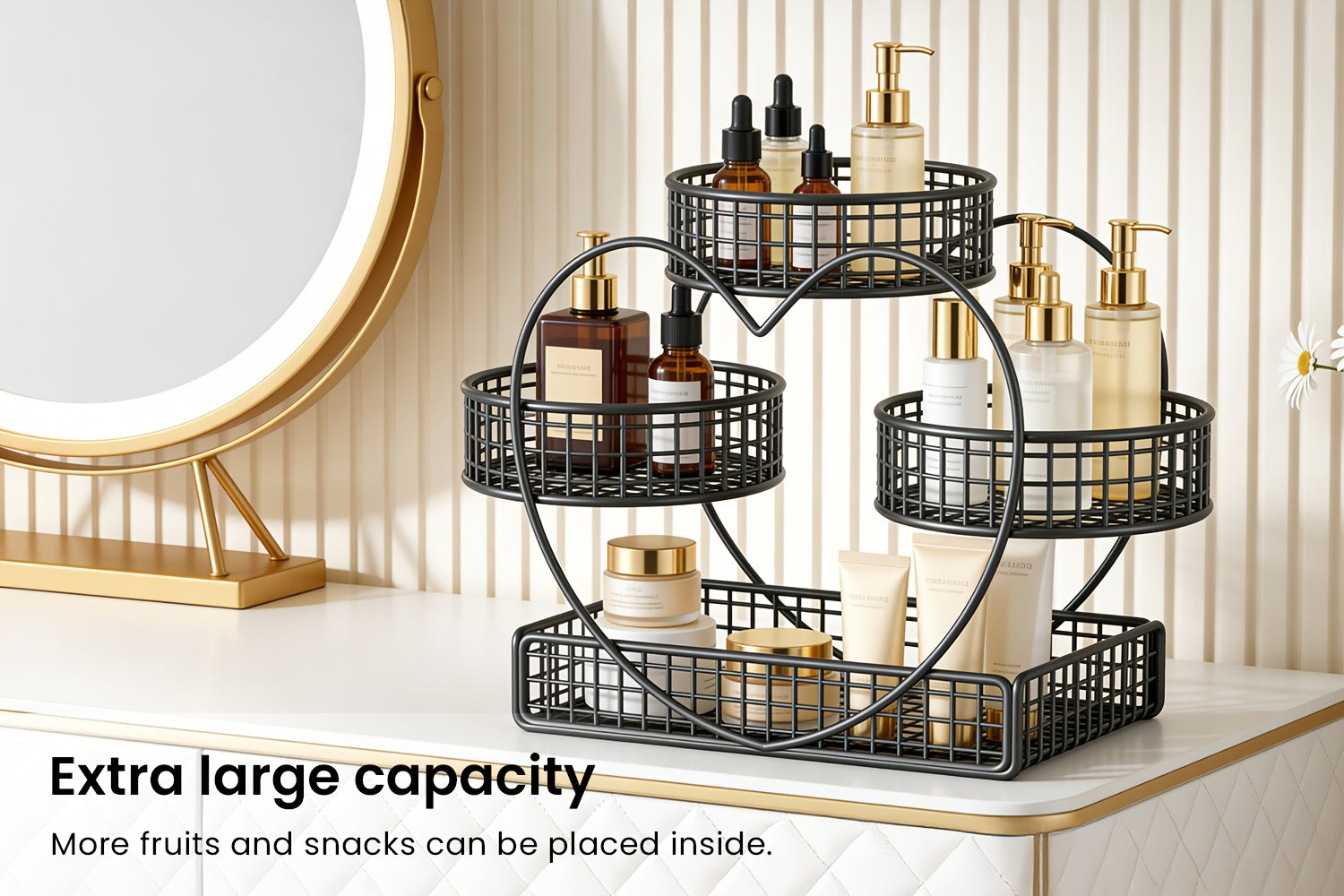 Versatile Home Storage Organizer – space-saving everyday organization, Three-tier Countertop Cosmetic Organizer with 8 Transparent Storage Pouches for Earrings necklaces rings Featuring, designed for American homes, daily convenience and practical gi