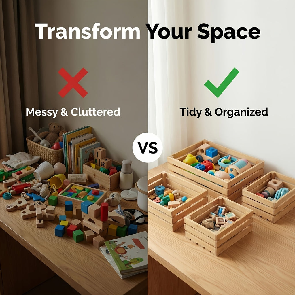 Space-Saving Adjustable Home Storage Rack – durable multi-purpose storage, Bamboo Storage Bins Set Multi-Size Kitchen Pantry Organizer Multi-Functional Storage Boxes for Home Organization, designed for American homes, daily convenience and practical