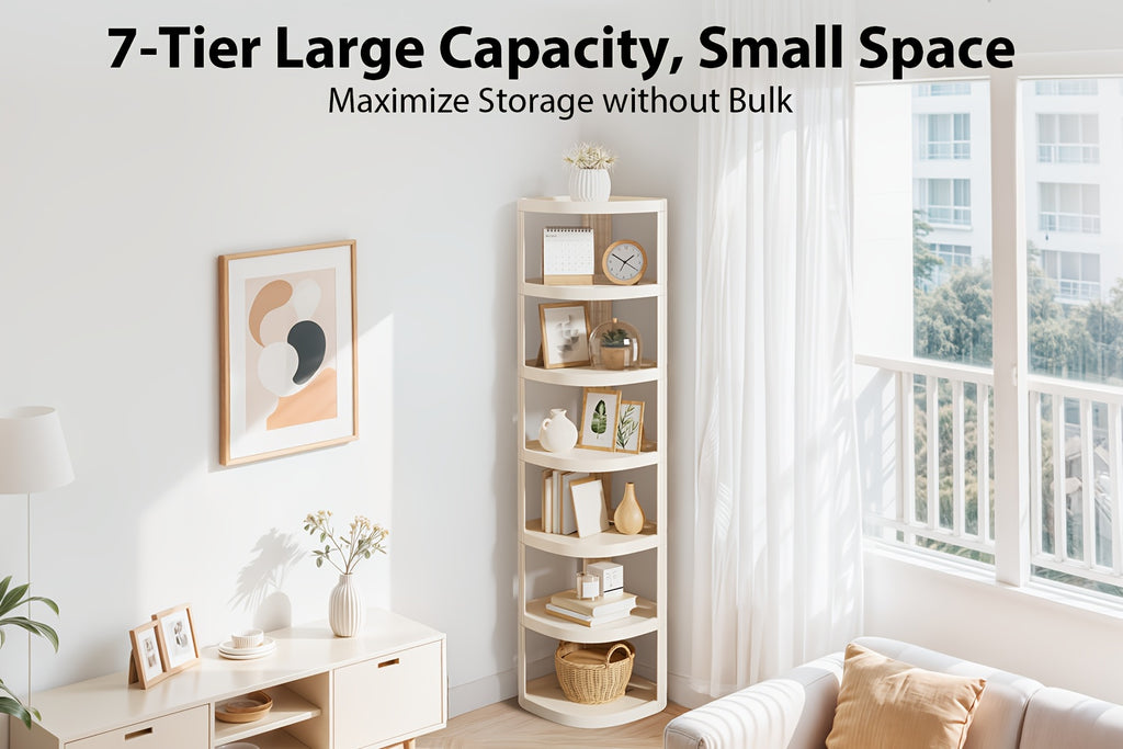 7/9 Tier Multipurpose Corner Shelves, Space-Saving Sturdy Storage Rack, Easy Install No-Drill Organizer, Stackable Shoe Holder for Bathroom Kitchen Entryway Closet
