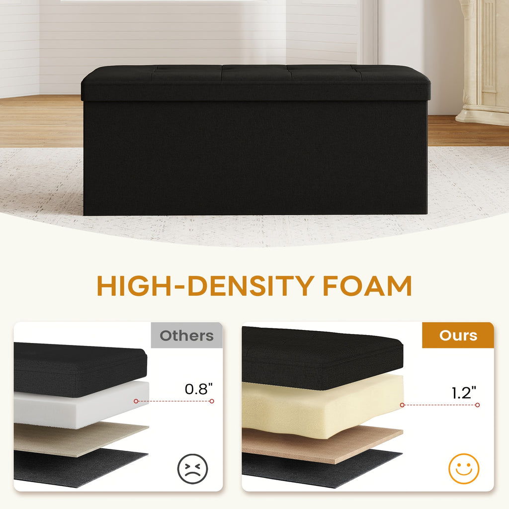 Premium Decorative Home Lighting – warm functional room lighting, Leather Or Linen Ottoman Storage Bench 3 Sizes 30 31 5 And 43 5, designed for American homes, daily convenience and practical gifting