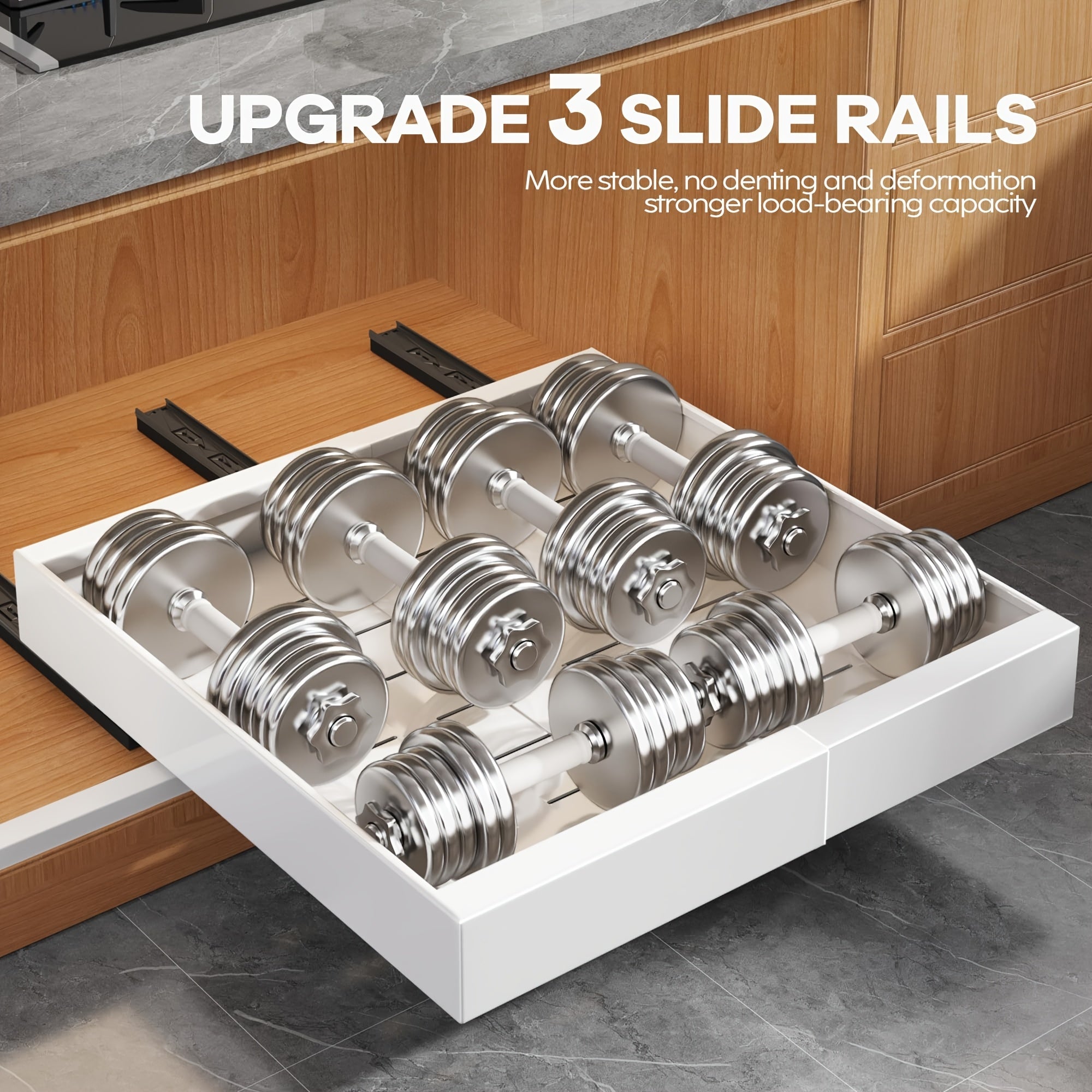 Versatile 1/4pcs Pull-Out Cabinet Organizer – smooth-access cabinet organization, 1 4pcs Expandable Kitchen Cabinet Pull-out Drawers Sliding Storage Racks for easy To Install, designed for American homes, daily convenience and practical gifting